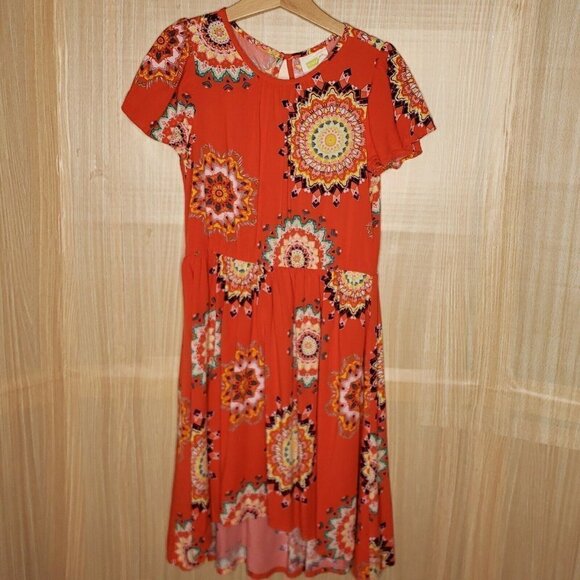 Crazy 8 Girls Orange Boho High Low Dress 7 - Picture 1 of 5